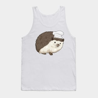 Hedgehog Cook Chef hat Tank Top